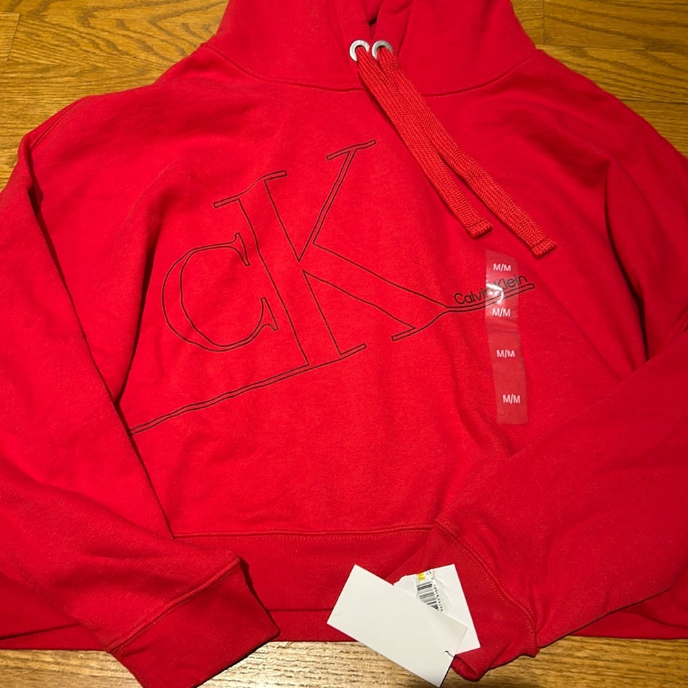 NWT Calvin Klein Logo Red Sweatshirt